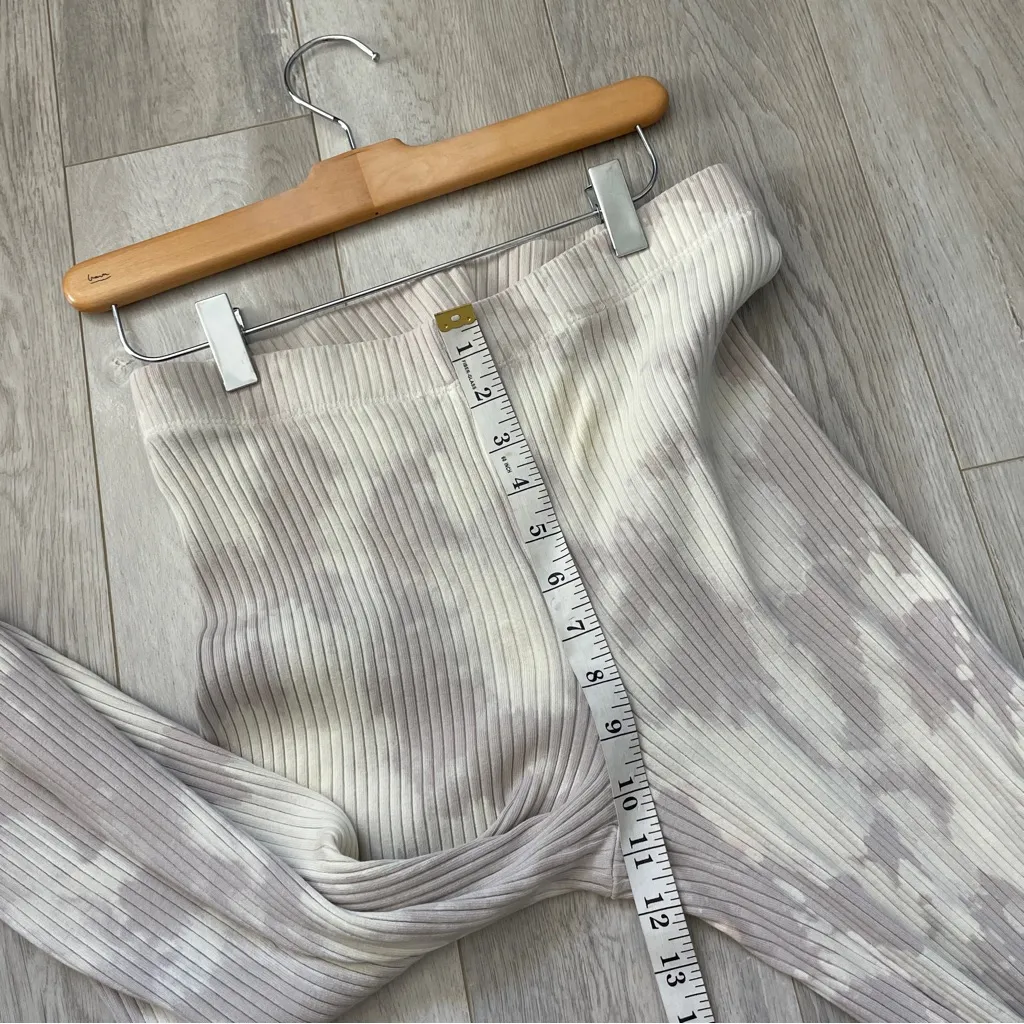 Cotton Citizen Pants tie dye ribbed flare womens Cream Purple (medium) casual - Image 7