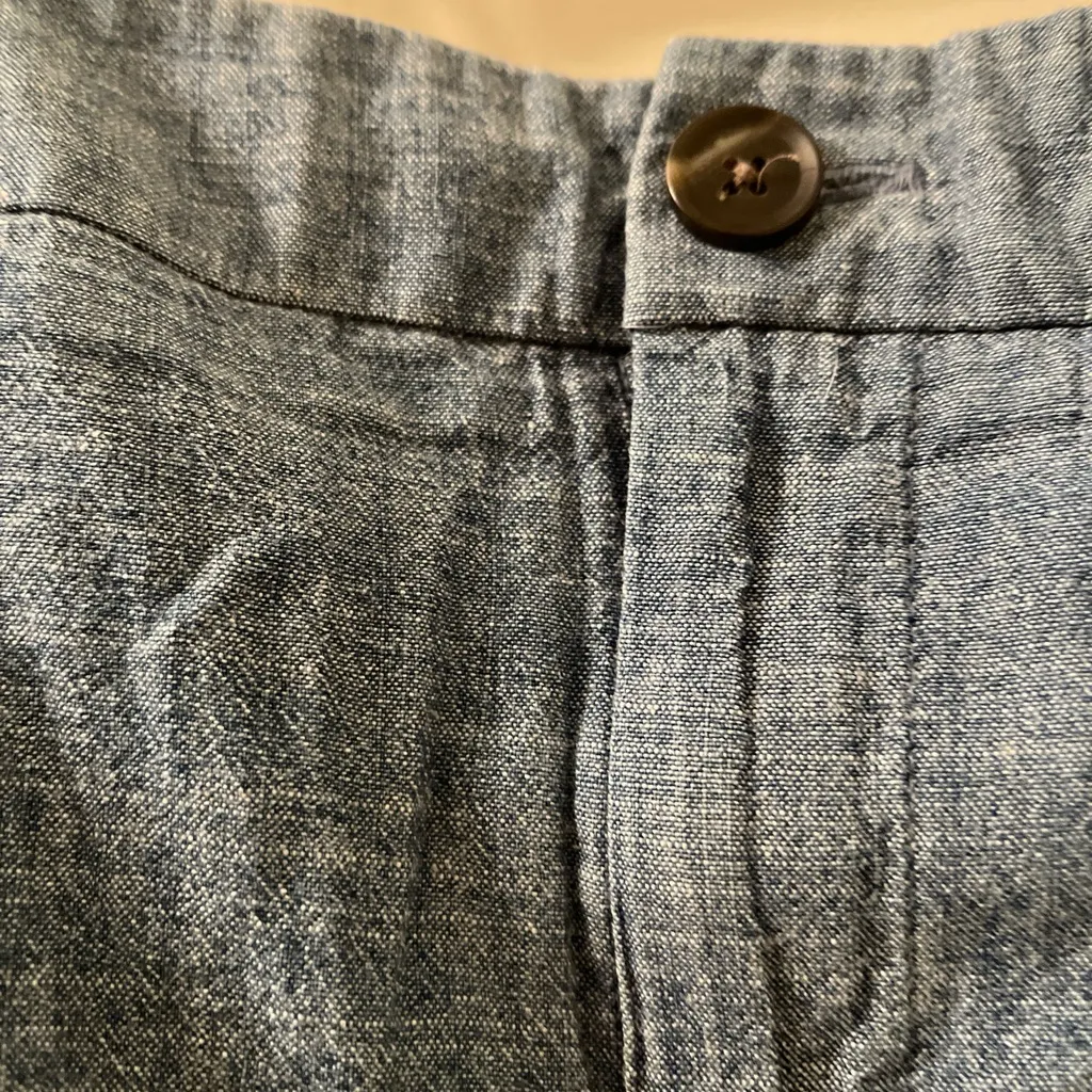 Merona Casual Medium Wash Chino Mini Shorts Pockets Blue Women's Size 18 - Image 5