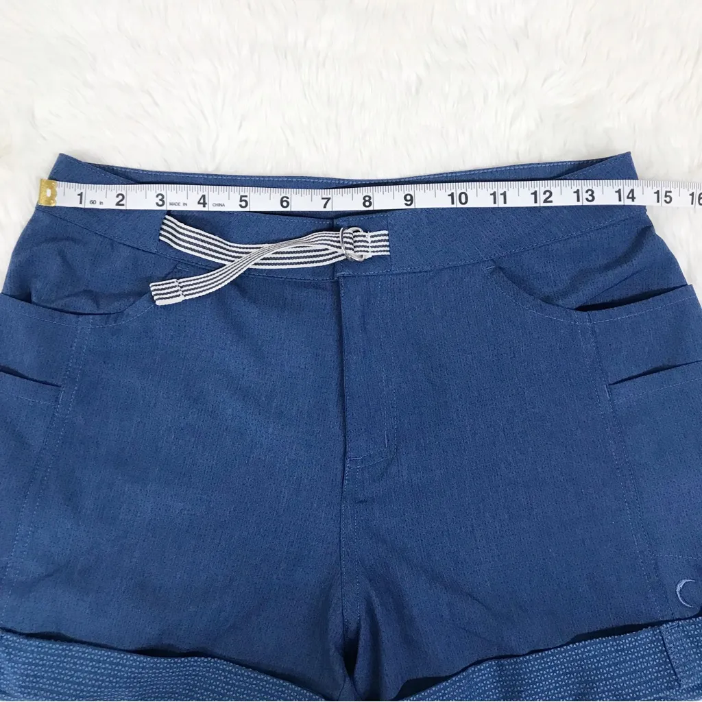 ZYIA Blue Not Just A Trail Shorts Cuffed Workout Running Short Size Small - Image 10