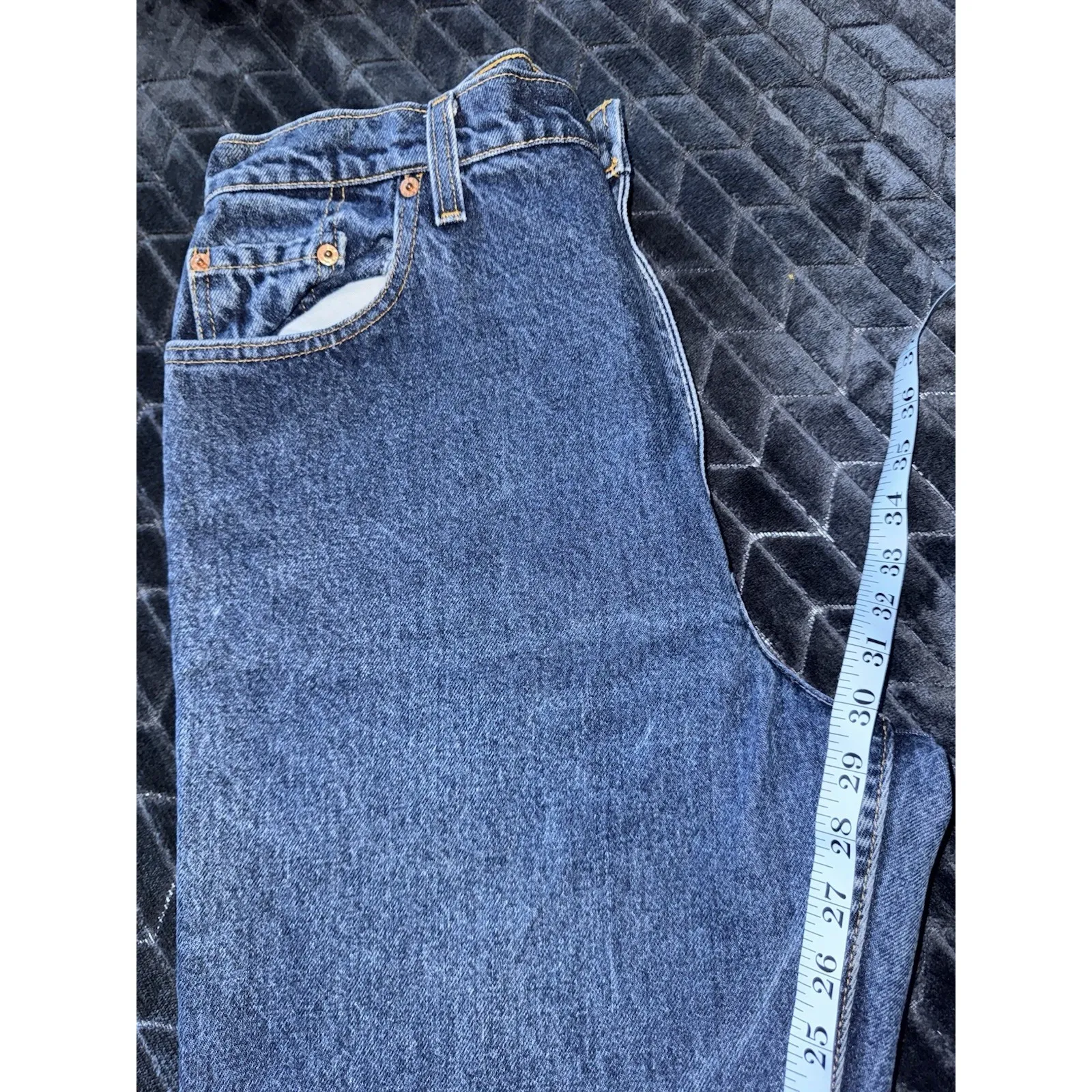 VTG Levis 551 Women's Relaxed Fit‎ Tapered Leg 90s Made USA Jeans Sz 14 MED - Image 9