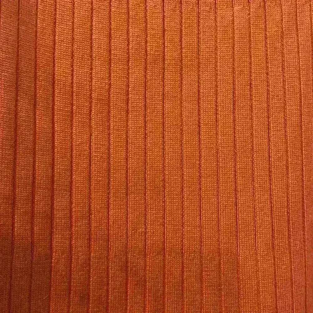 Mon Renn Bask Knit Midi Skirt Terracotta Pumpkin Orange Faux Wrap Size XL - Image 5