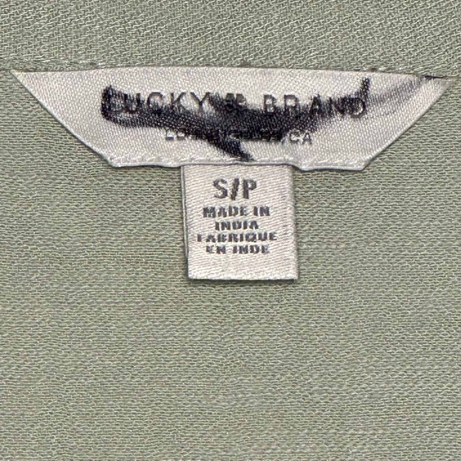 Lucky Brand Sage Green Lace Trim Tunic Shirt Womens Size Small Short Sleeve - Image 3