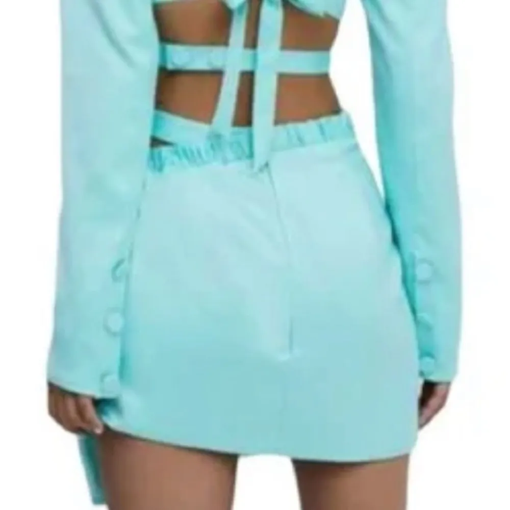 For Love And Lemons Aqua Mini Skirt Size XL - Image 3
