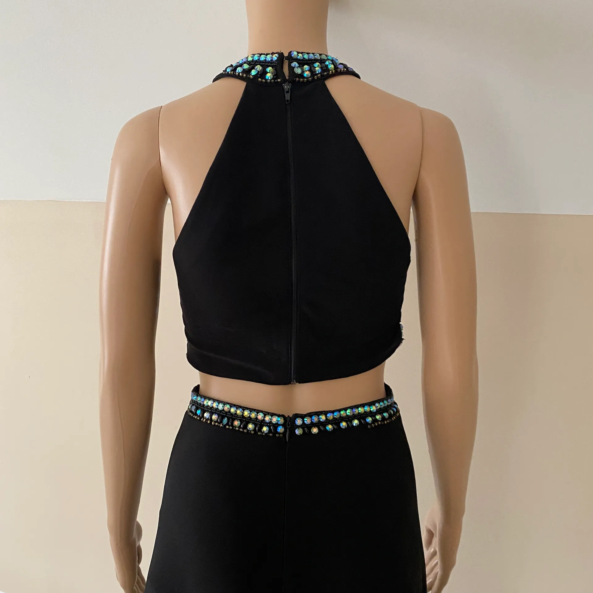 Juniors' Embellished Halter Dress - Image 7