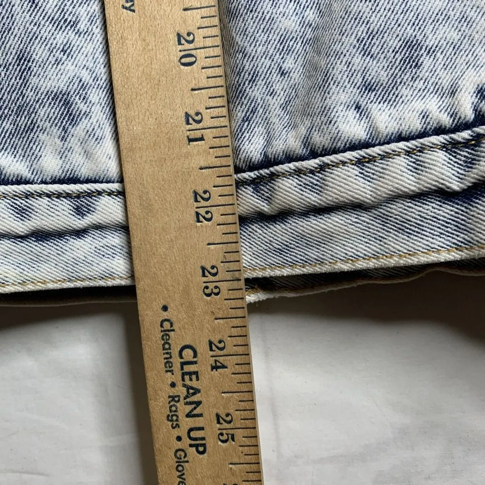 Juicy Couture‎ Black Label Acid Wash Denim Jacket Pink Faux Fur Size XS Crop - Image 14