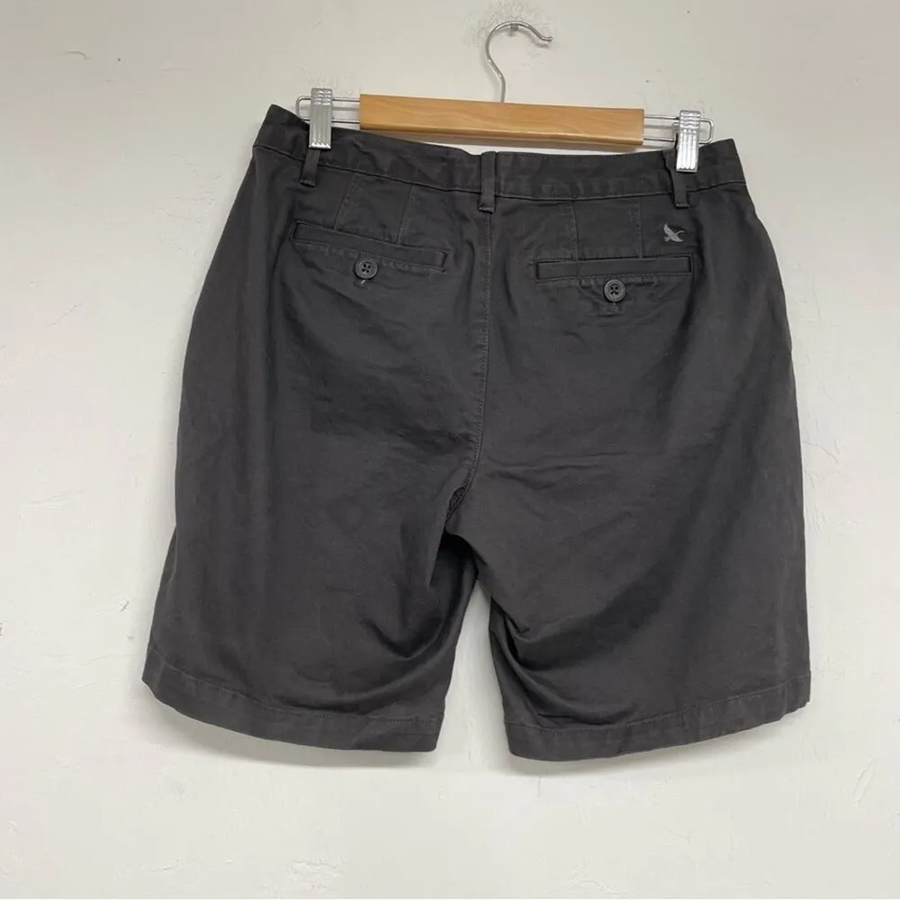 Eddie Bauer Grey Flat Front Chino Shorts Curvy Womens 6 Hiking Gorpcore Casual - Image 9