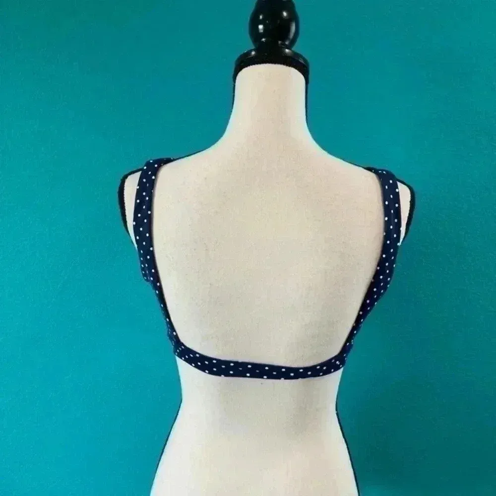 NWT polka dot navy blue bikini top from la hearts by pacsun - Image 2