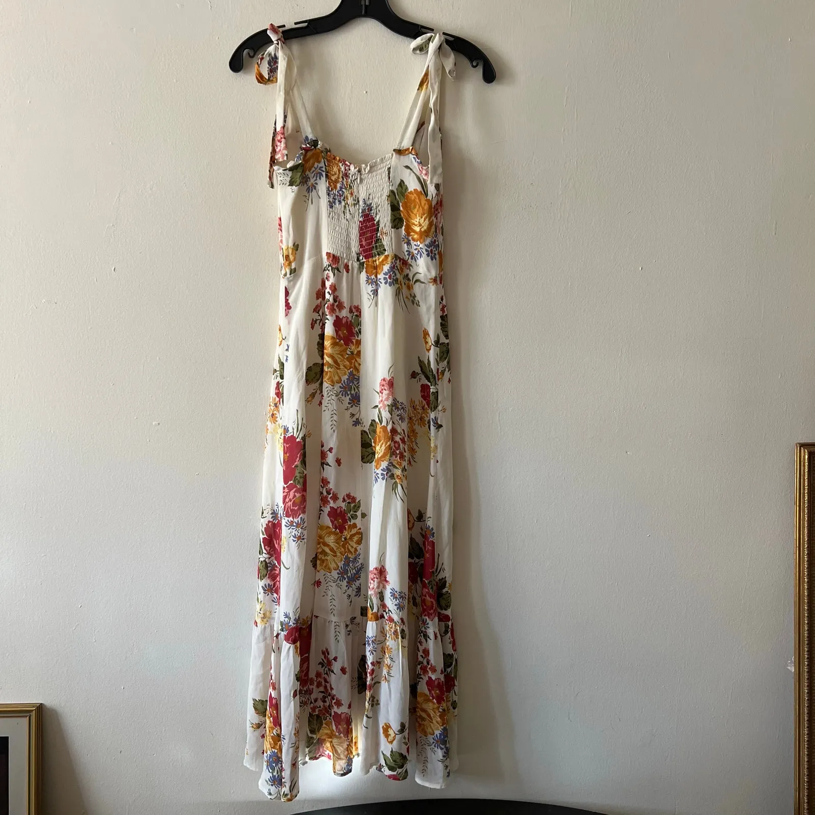 Reformation Nikita dress bouquet white floral size 4 100% viscose DR - Image 12