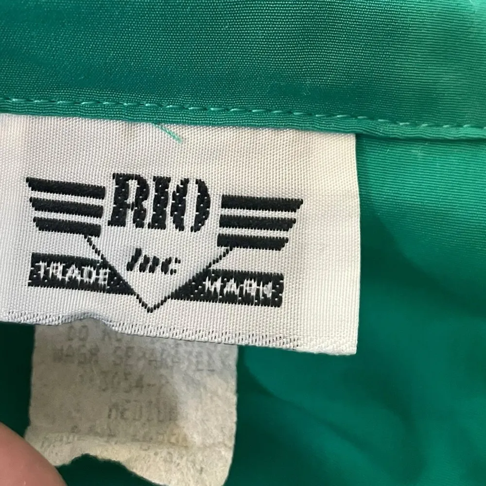 Rio Inc Vintage 80s Green Embellished Rhinestone Beaded Western Glam Jumpsuit Size M - Image 7