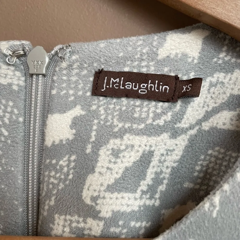 J McLaughlin‎ Faux Suede Short Sleeve Snake Print Swing Dress in Grey Size XS Gray - Image 3