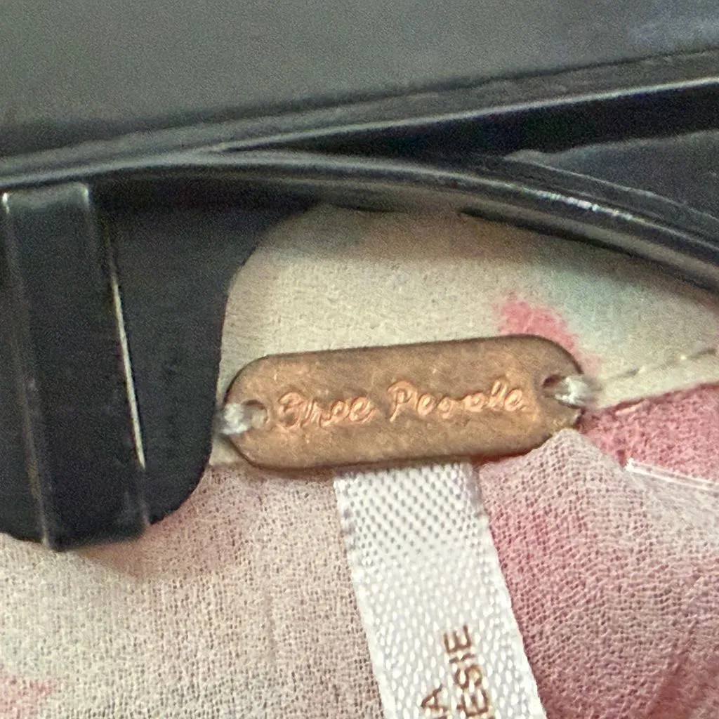 Free People Floral Ruffle Blouse - Pink and Cream NWT Boho Hippy Casual size S - Image 14