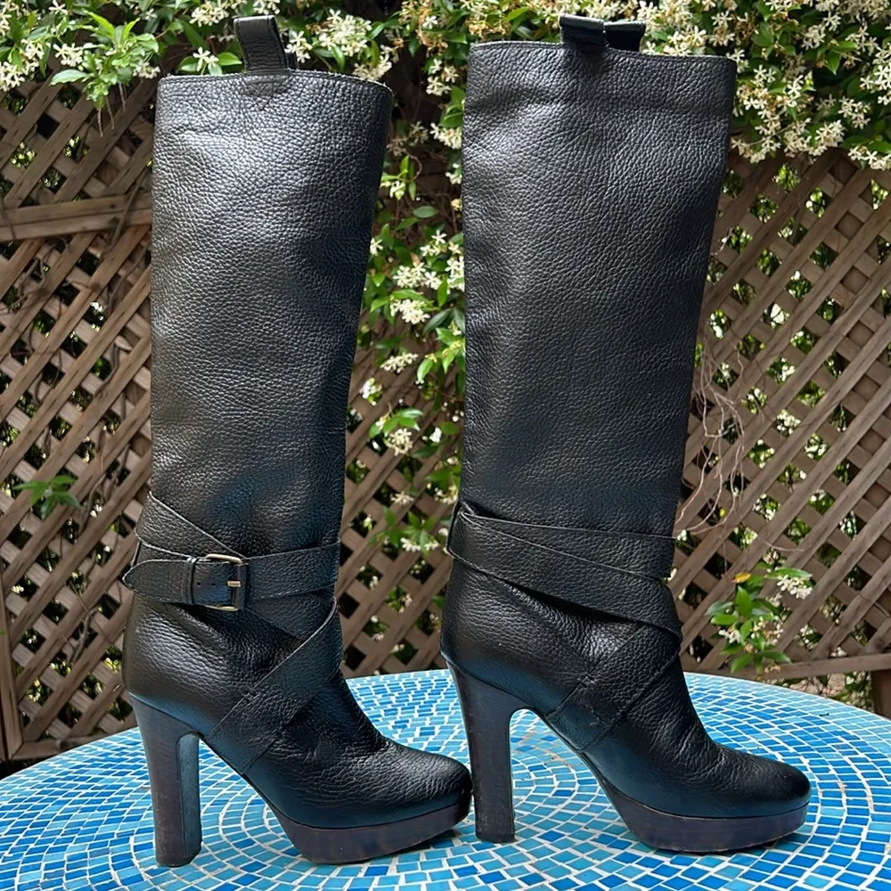 L'Autre Chose Leather Boots in Black. Size 34.5 (IT) ♥︎ Black - Image 6