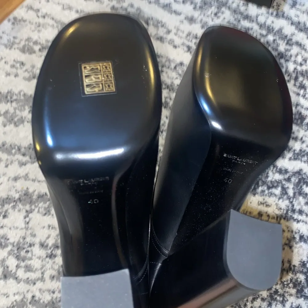 Saint Laurent Cherry Lace-up Platform Bootie in Smooth Leather - Image 11