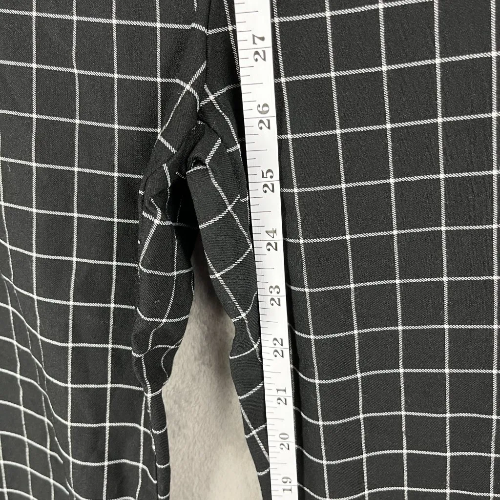 Calvin Klein Women’s Pants Size 4 Black White Plaid Stretch Leggings Workwear - Image 7