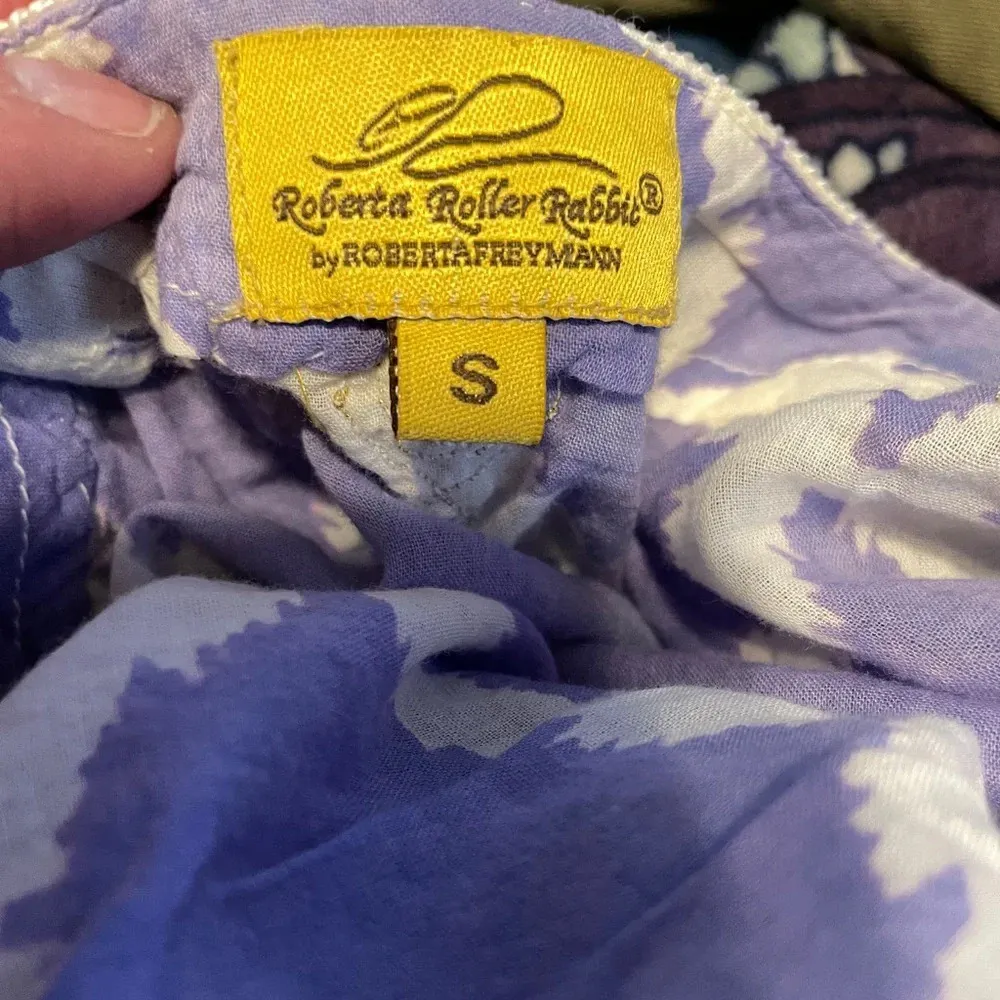 Roberta Roller Rabbit  Purple Pool Cotton Tunic Cover Up Size Small - Image 6