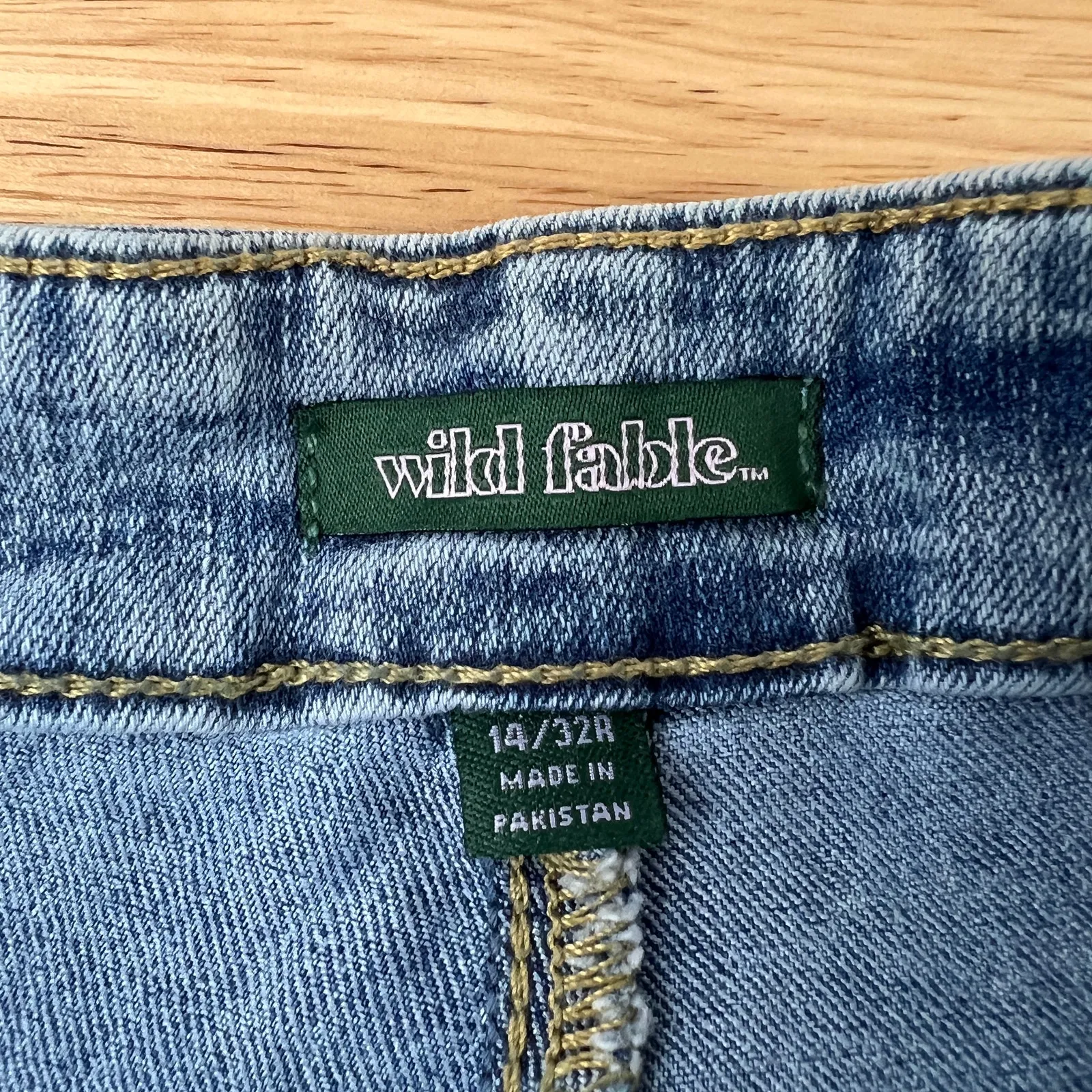Wild Fable Women's Medium Wash Super-High Rise Jean Shorts - Size 14 - NWT - Image 2