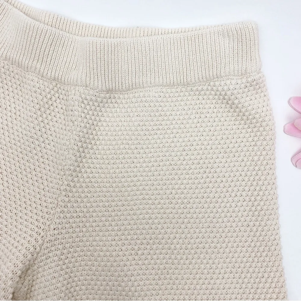 Free People Beach Hailee Sweater Knit High Rise Jogger Lounge Pants: Powder Sand - Image 8