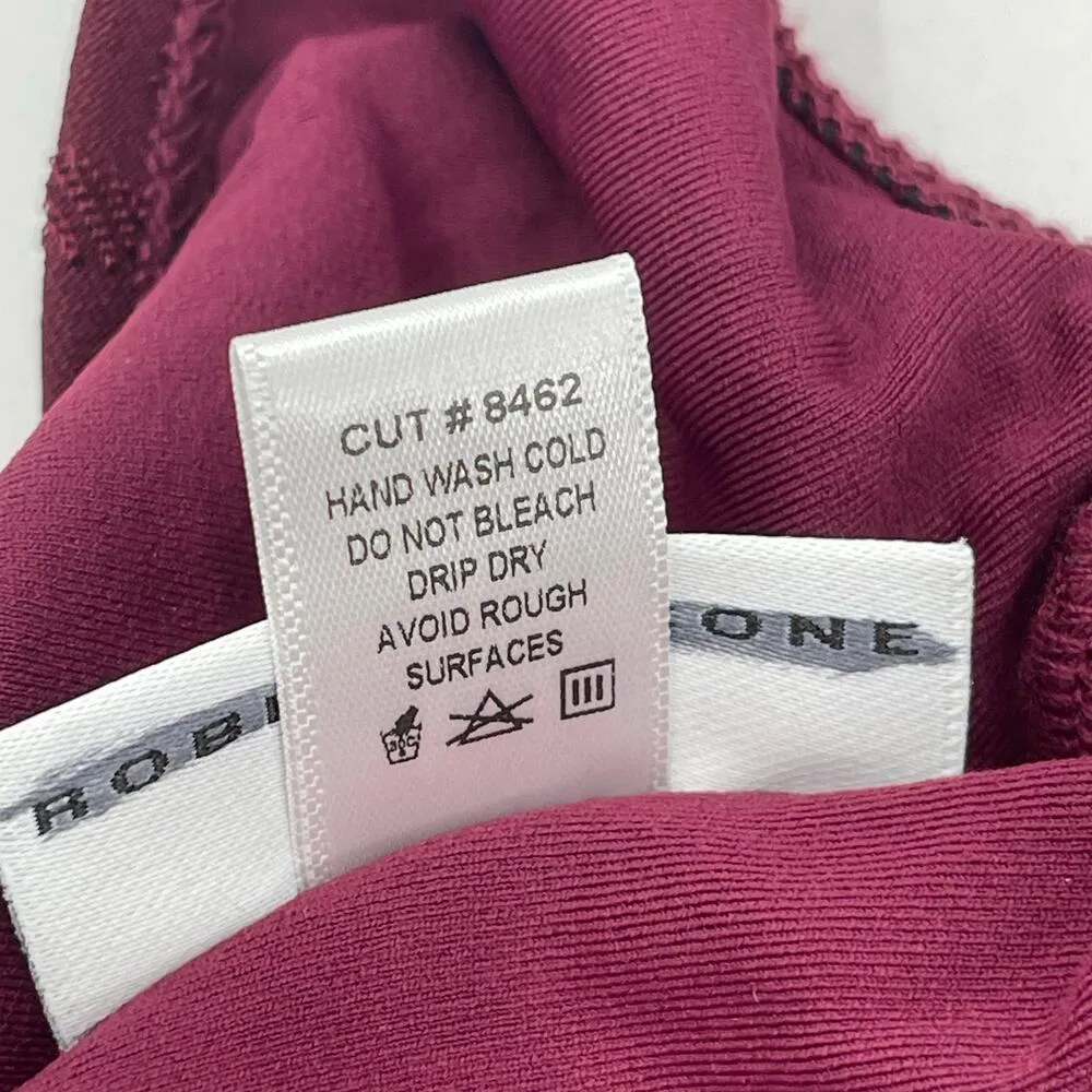 ROBIN PICCONE Julianna Swimsuit Size 4 NEW One Piece Ruffle Dot NWOT Eggplant - Image 8