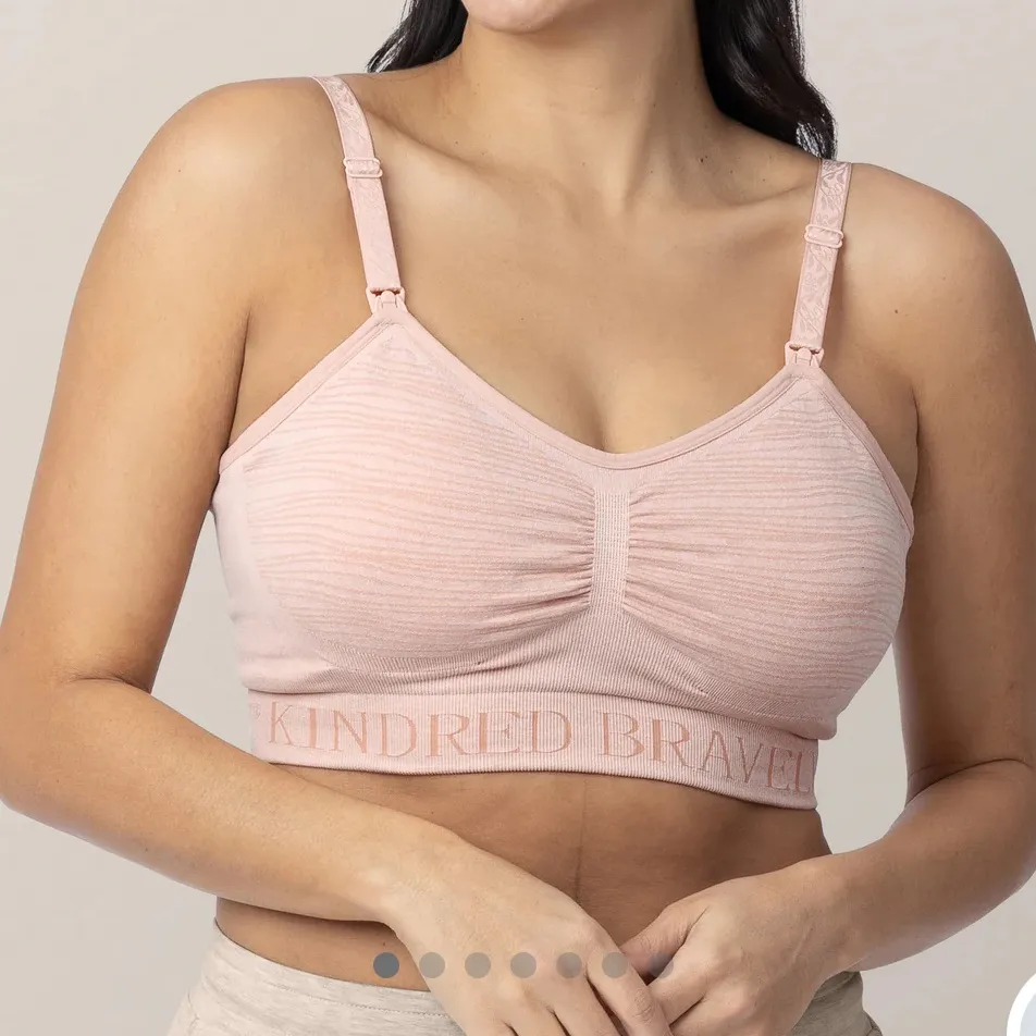 Kindred Bravely Sublime Hands Free Pumping & Nursing Bra Pink Heather Size XXL - Image 1