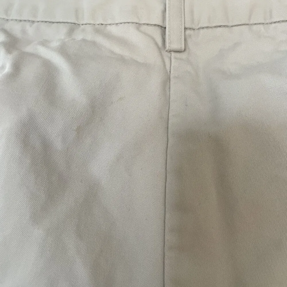 Lands End Women's Beige Cotton Crop Pants Size 18 With Pockets wide leg comfort - Image 5