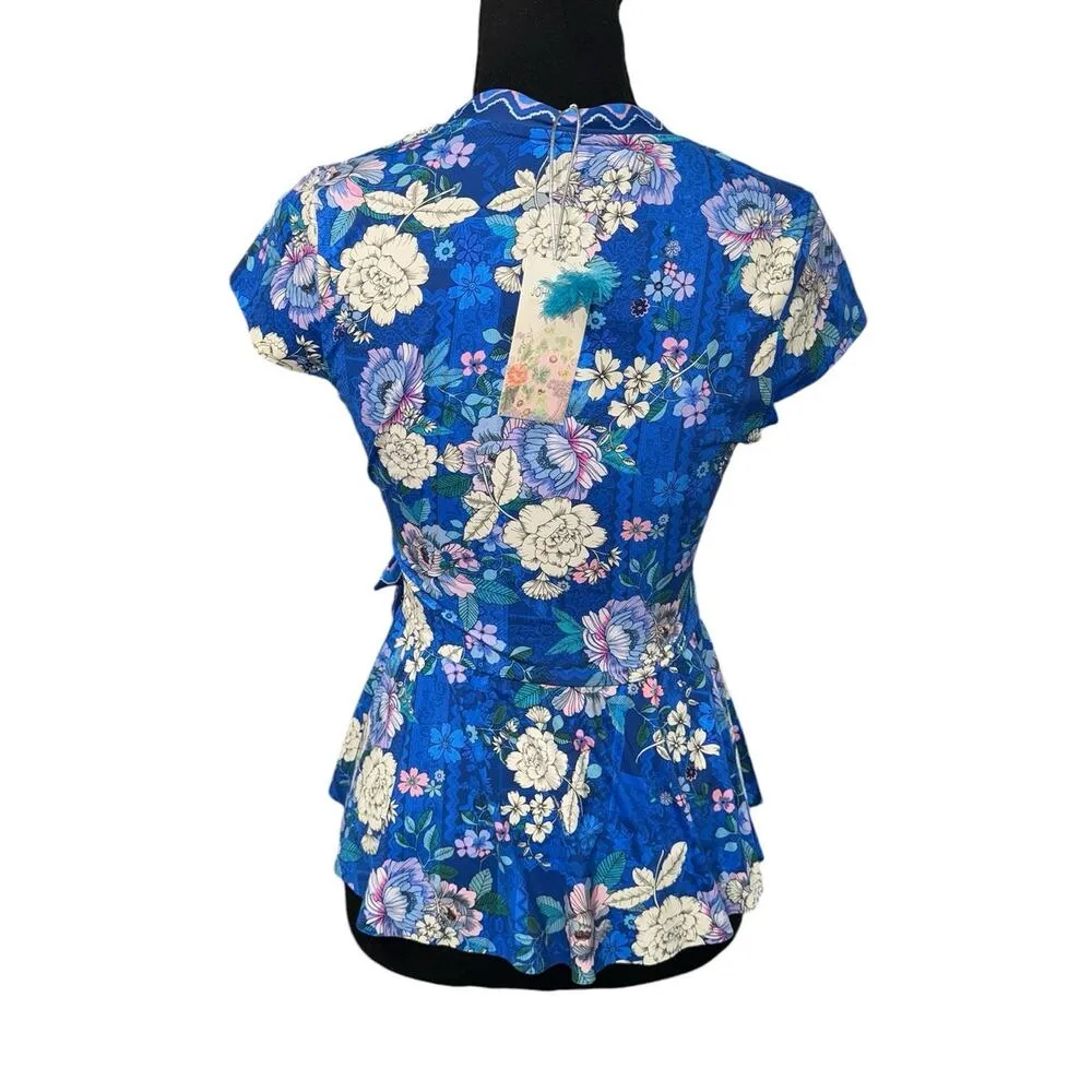 NWT! Johnny Was Blue Dove Tankini Wrap - Size Small - Image 7