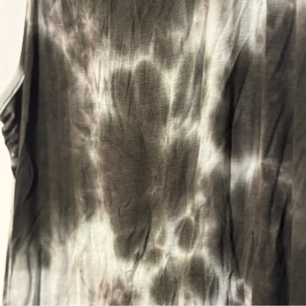 NWOT Women’s Maurice’s 24/7 Green Black Tie Dye High Neck Stretch Tank Top Large - Image 4