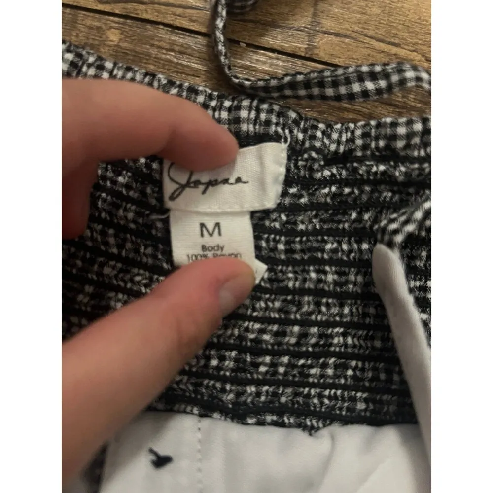 Gingham tie front peplum top - Image 4