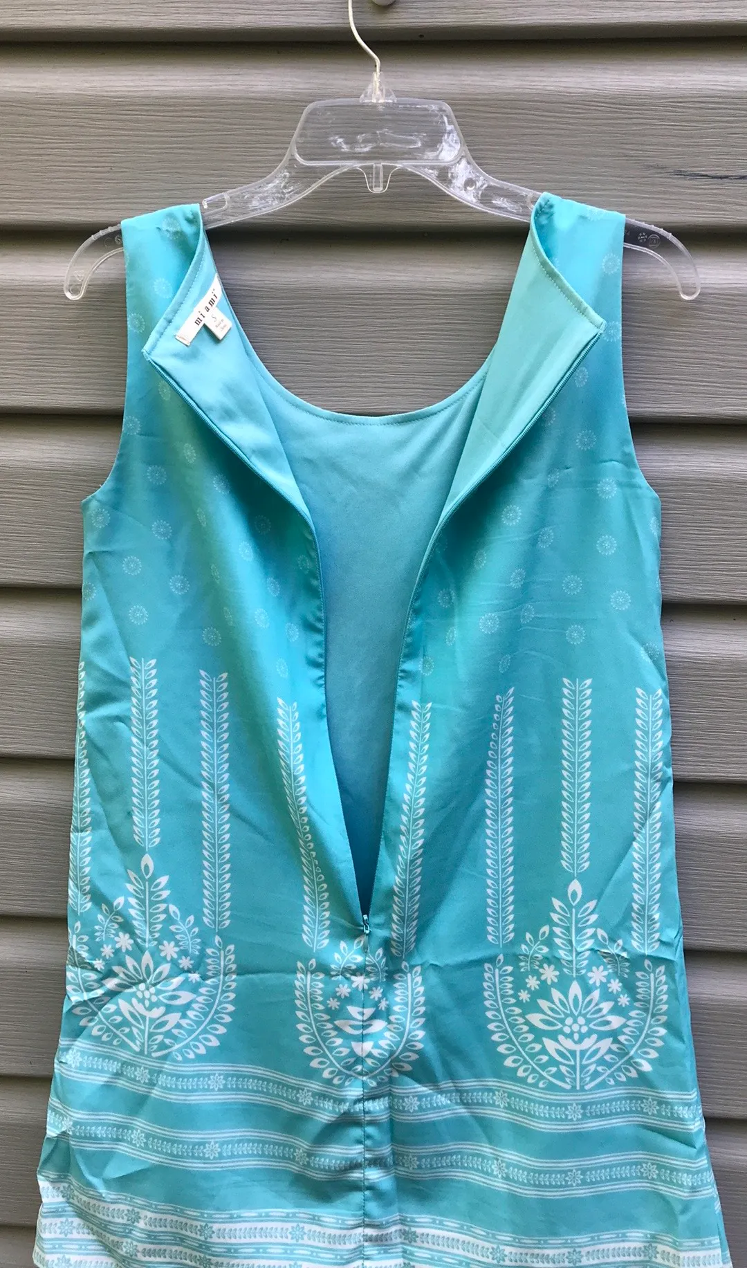 Miami Turquoise Shift Mini Dress - Image 4