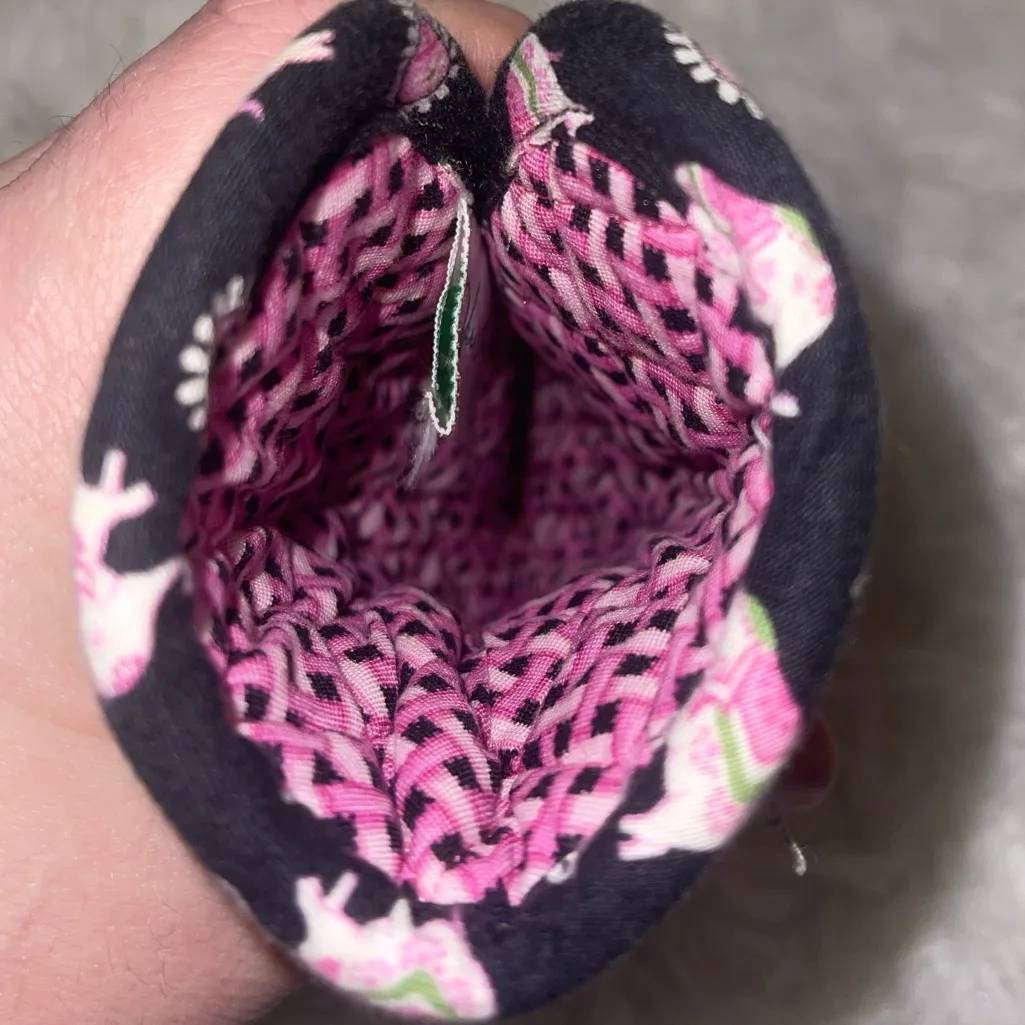 Vera Bradley PINK ELEPHANTS SINGLE EYE Eyeglasses SUNGLASSES Case for PURSE EUC - Image 2