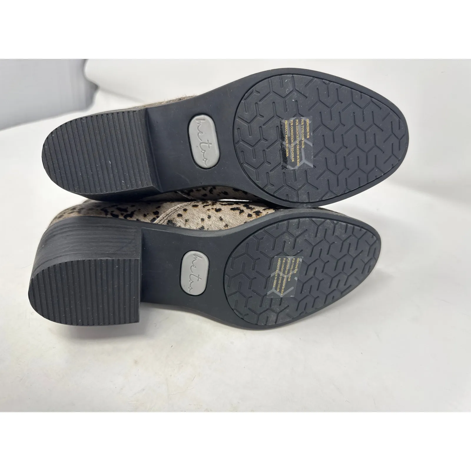 Me Too Womens Zest 6 Calf Hair Block Heel Ankle Boots Booties Gray - Image 7