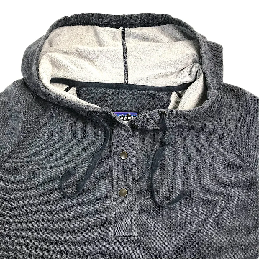 PATAGONIA T-Snap Cropped Pullover Hoodie Women M Blue Comfy Travel Rare Outdoor - Image 6