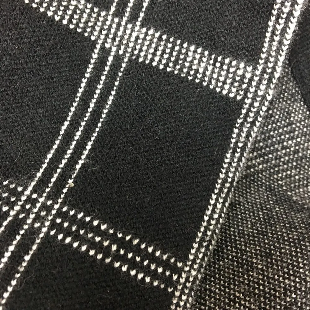 Anthropologie MOTH Black & Gray Window Pane Plaid Checker Cardigan Sweater S - Image 5