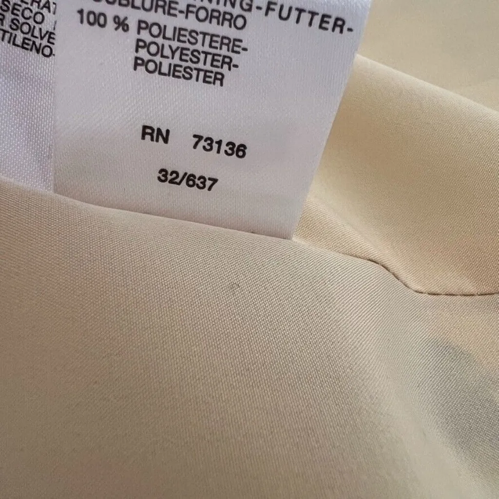 MaxMara Silk Blend Jacket Blazer Made‎ in Italy Women’s Size 8 Quilted Tan Black - Image 11