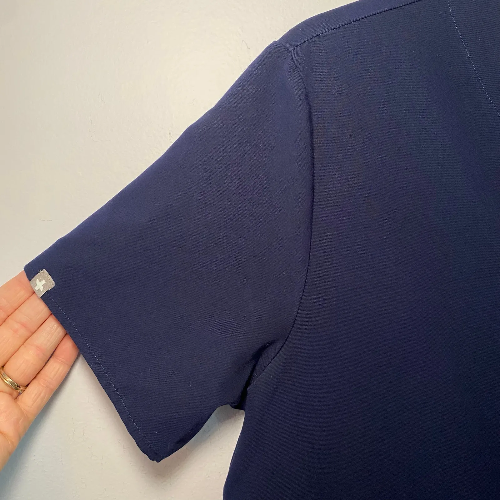 FIGS Navy Blue Masaya Full Zip Short Sleeve Scrub Top Women's size XS Nurse Dr - Image 7