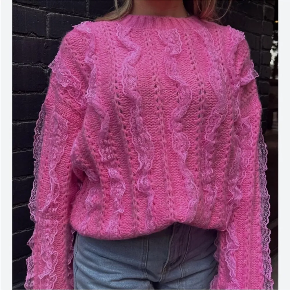 Zara pink ruffle sweater - Image 5