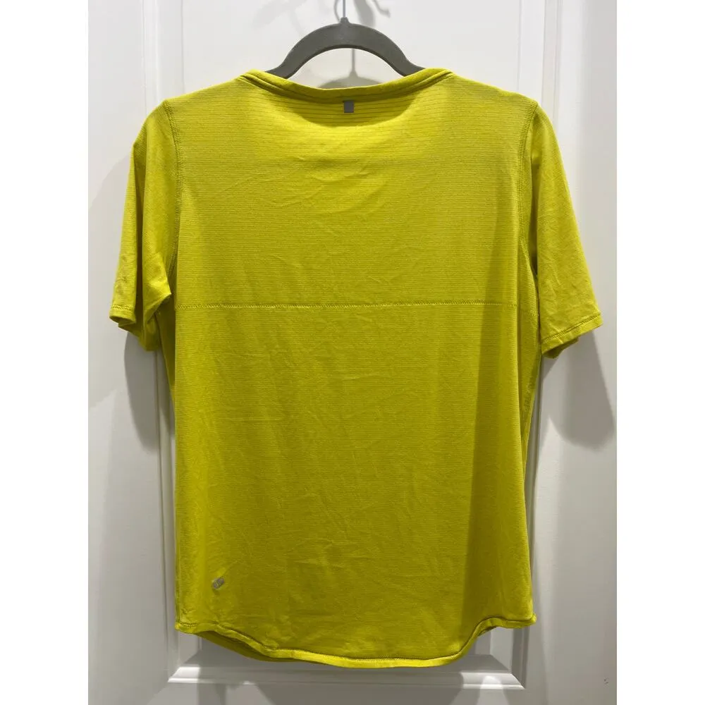 Lululemon Run Away Tee Heathered Almost Pear Short Sleeve Workout Shirt Sz 6 / 8 - Image 4