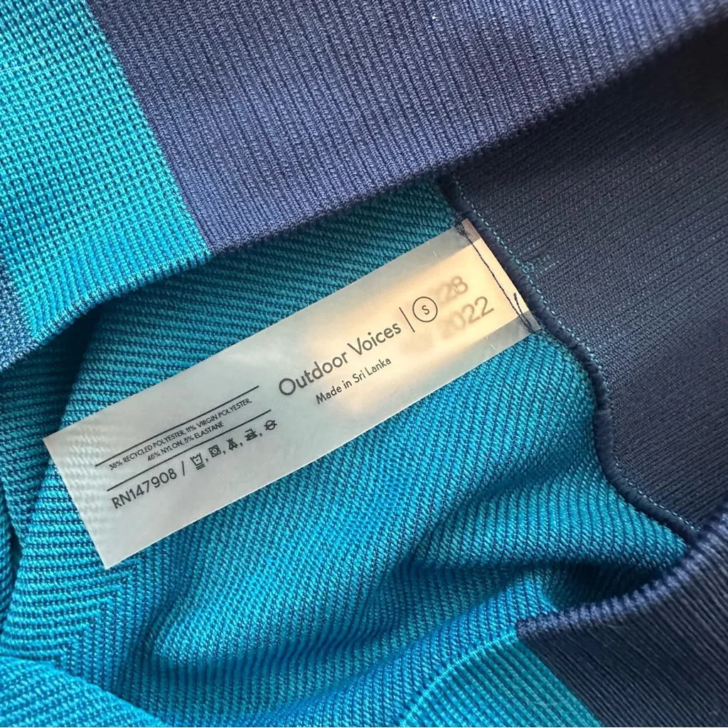 Outdoor Voices SeamlessSmooth Knit Legging & Bra 2 Piece Set size S / XS blue - Image 9