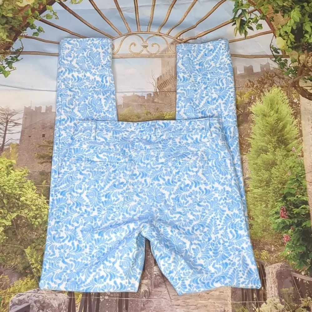 J. McLaughlin  blue white leaves jeans size 0 - Image 5