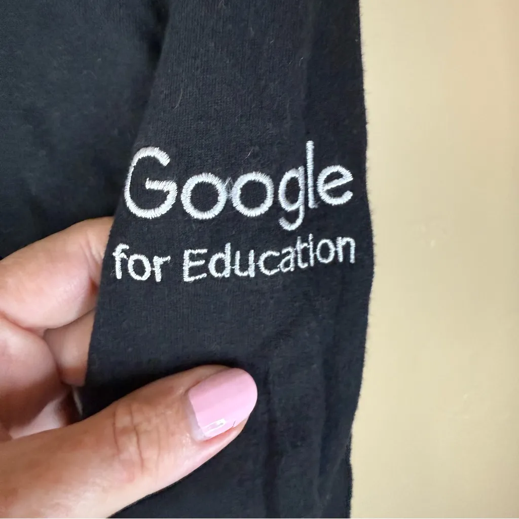 Marine Layer Full Zip Hoodie Size Small Black‎ Google Logo Comfy Casual - Image 4