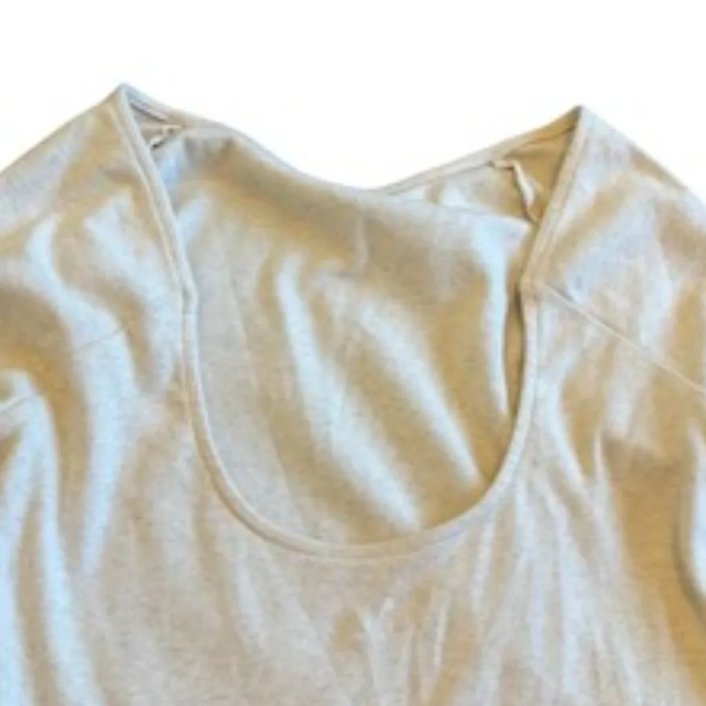 Aerie Cream Long Sleeve Scoop Neck Crop Top Blouse Shirt Stretch Size Small - Image 7