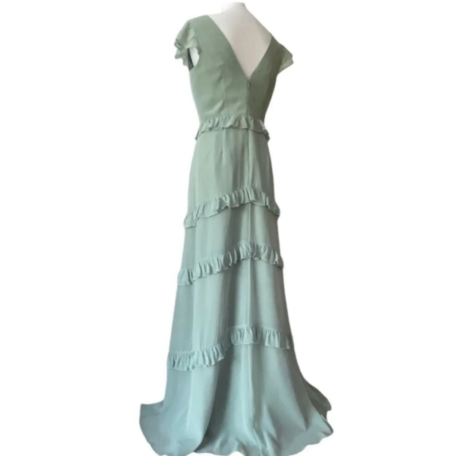 Revelry Formal Dress 8 Amelia Green Sage Bridesmaid Gown Prom Long Boho Fairy - Image 10