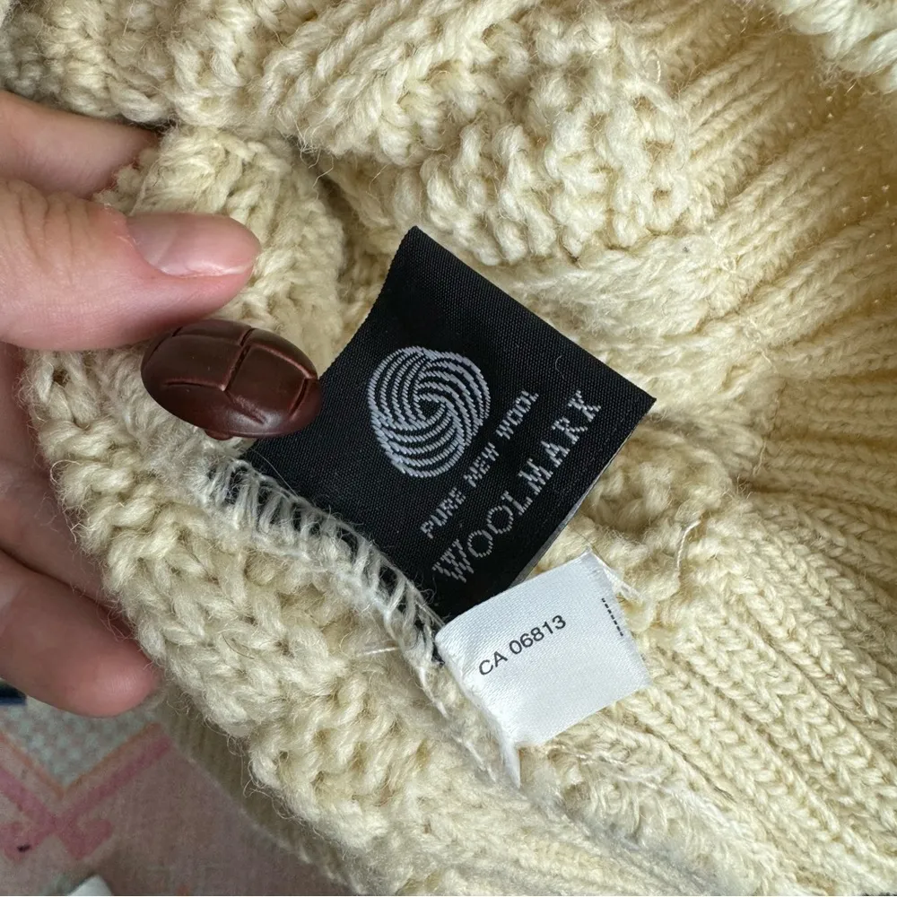 Thomas Keeling Wool Fisherman Sweater Cardigan Sz XL Chunky Hand Knit - Image 12