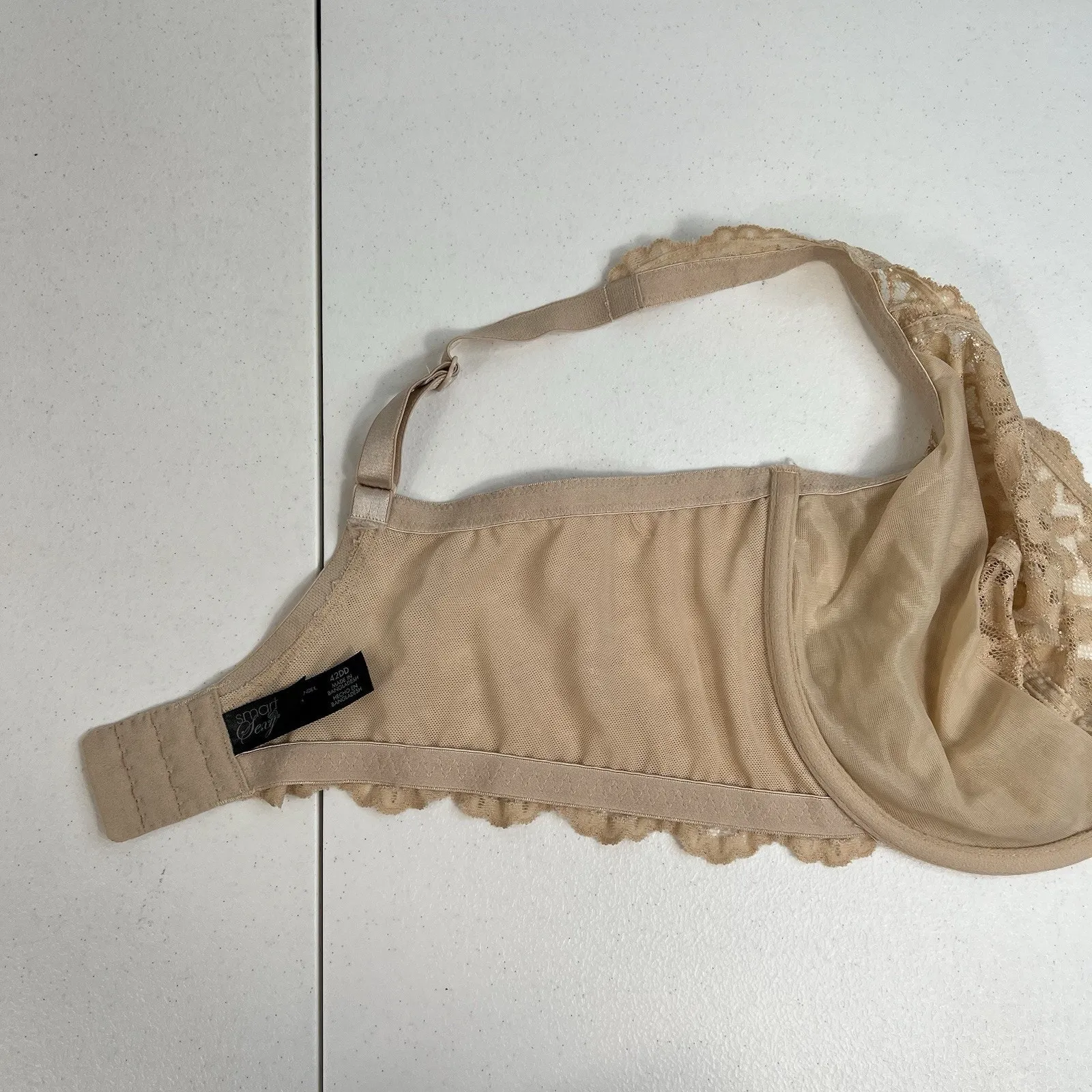 Smart And Sexy 42DD Bra Signature Lace Unlined Underwire In Buff Beige SA964 - Image 11