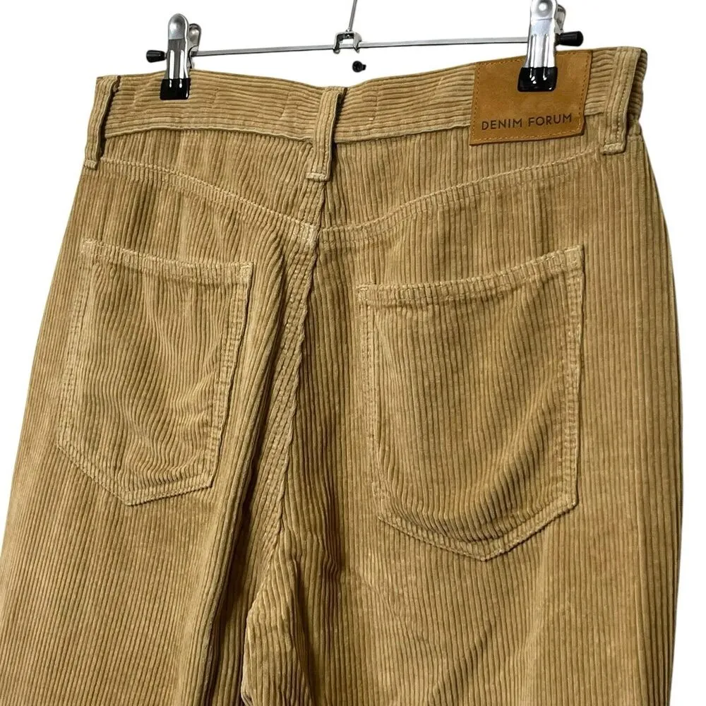 Aritzia Denim Forum Joni Corduroy Pants Women’s Size 27 Tan High Rise Loose Fit - Image 8