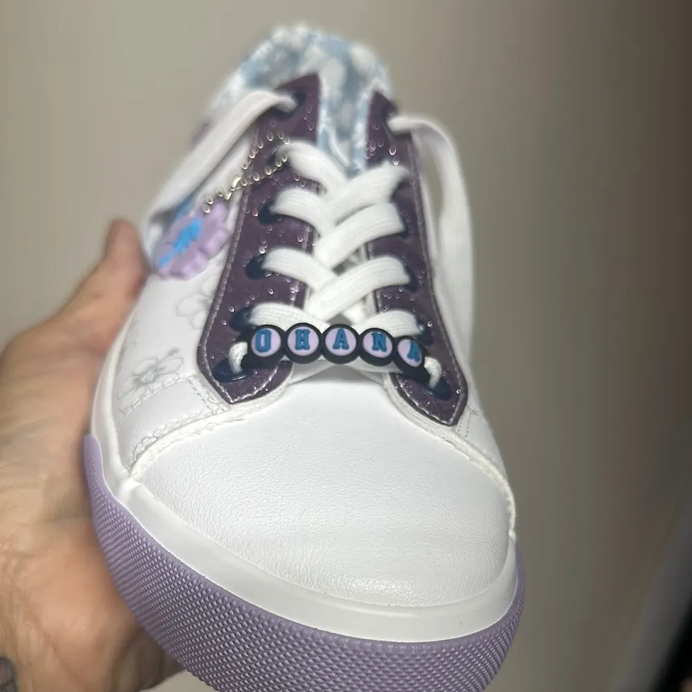 Disney LILO & Stitch White and Purple Chunky Sole Sneakers Size 9.5 - Image 4