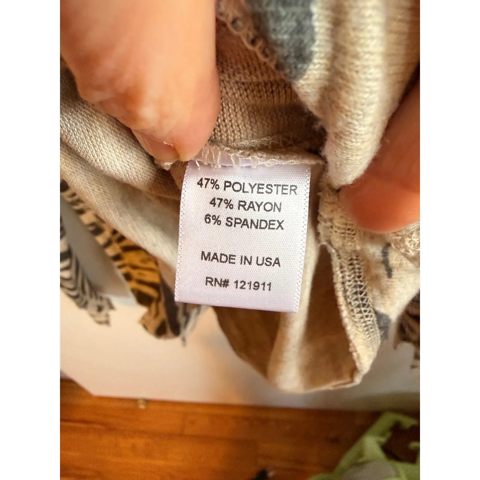 LNA Brushed Zebra Vintage Raglan Top SZ sm - Image 7