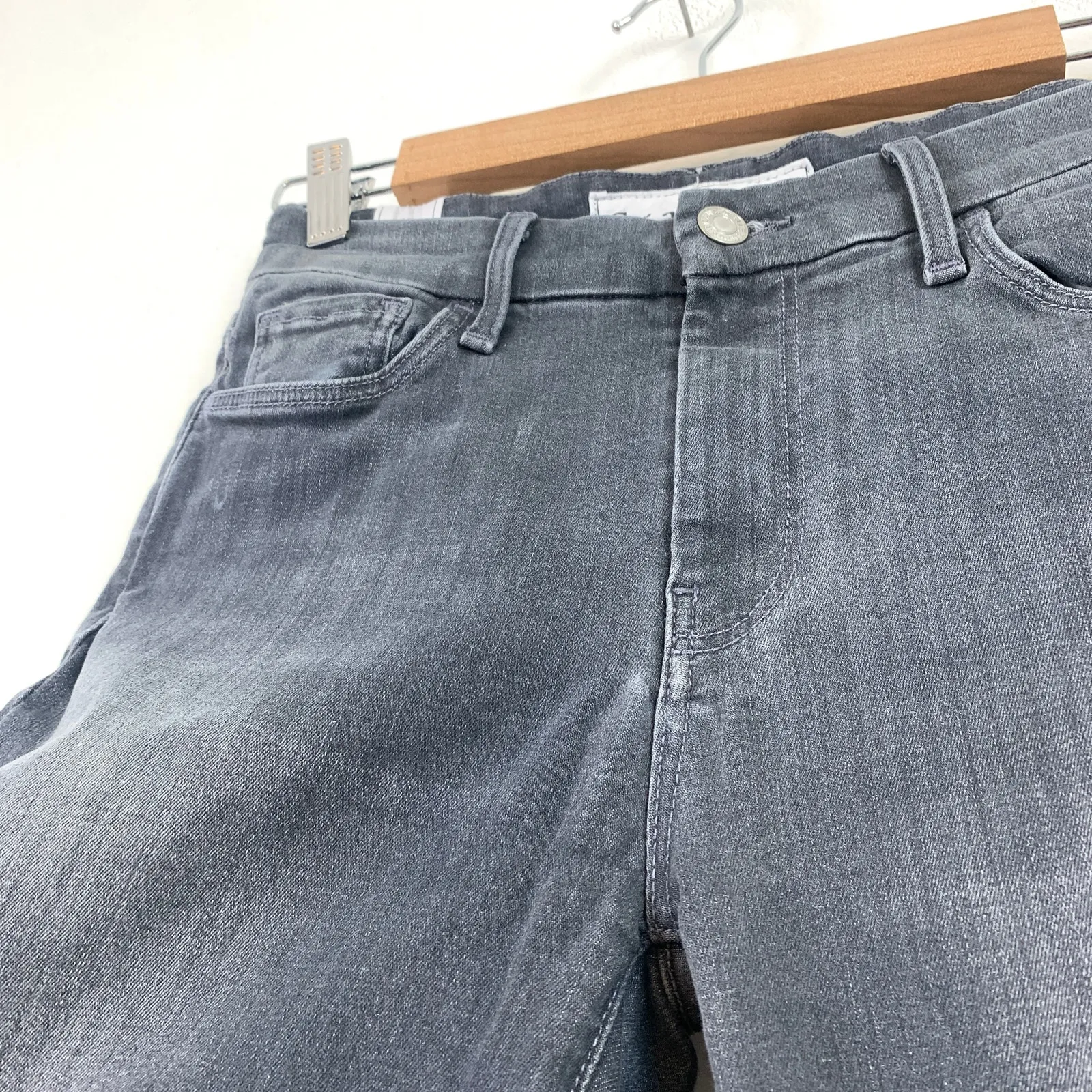 Frank & Eileen Sligo Mid Rise Raw Hem Crop Stretch Skinny Jean 2022 Wash Size 26 - Image 8