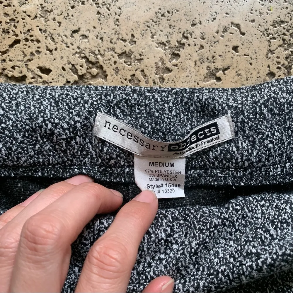 Necessary Objects Jacquard Knit Slim Trousers M Gray - Image 7