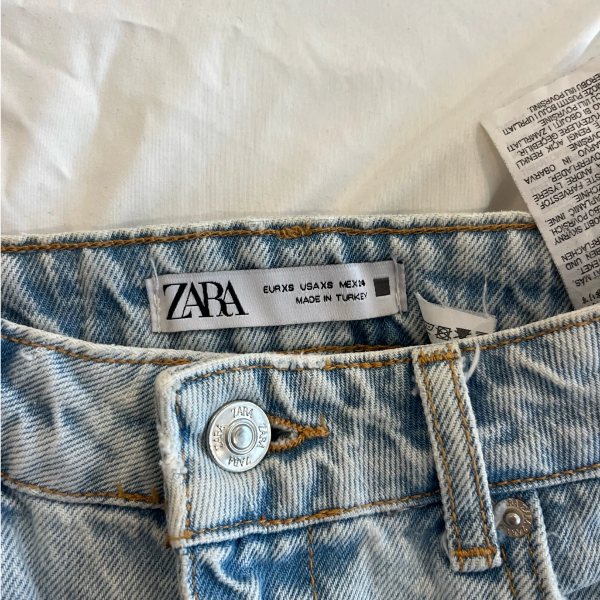 Zara Sky Blue Denim Trousers - Image 3
