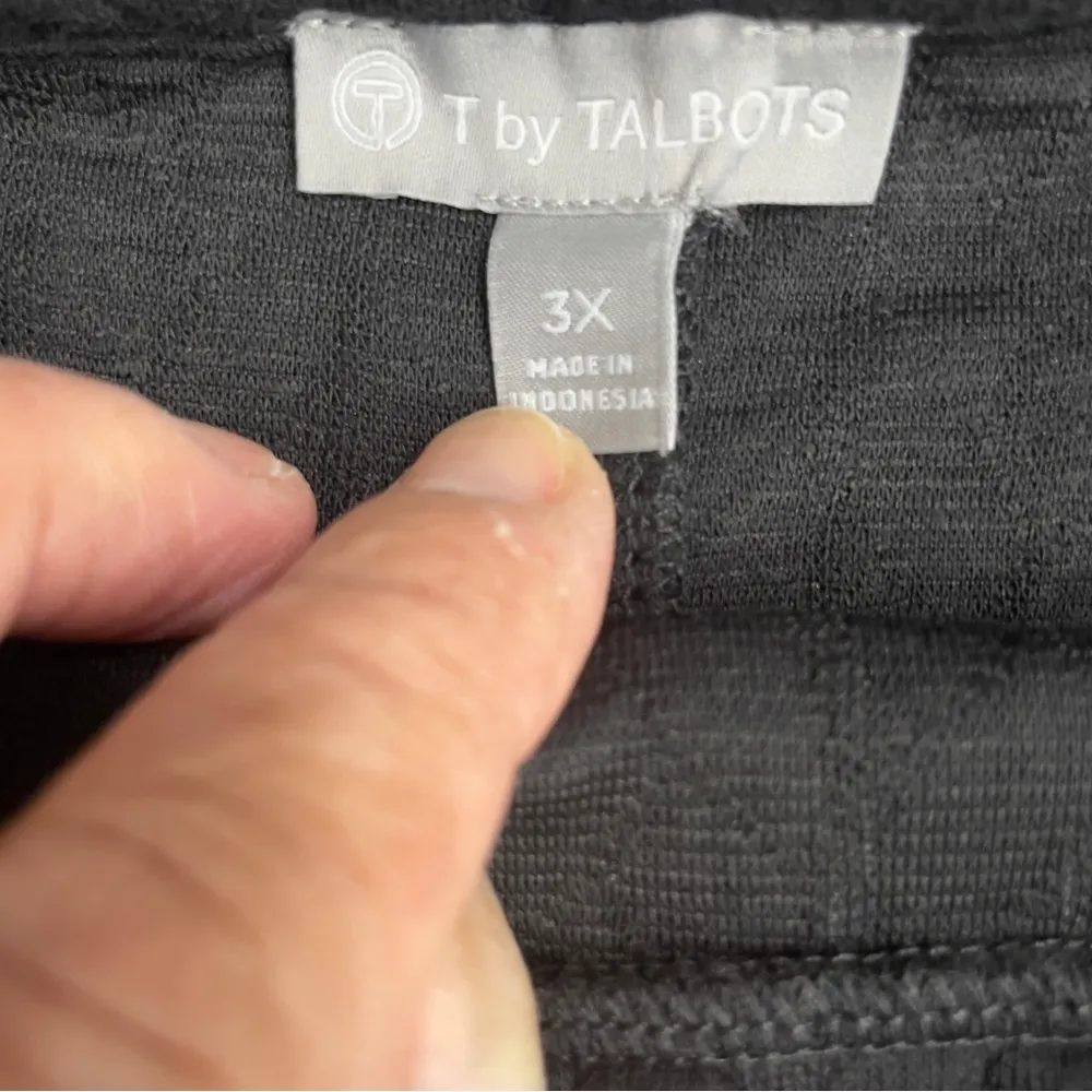 Talbots Black Quilted Double Cloth Mock Neck Sweater 3X, Warm, Fall, Winter - Image 5